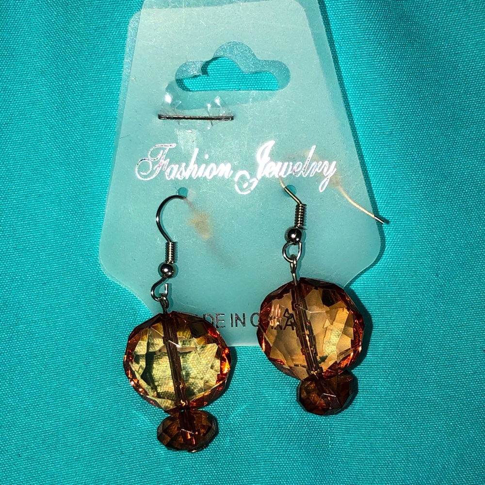 Brown Gemstone Earrings